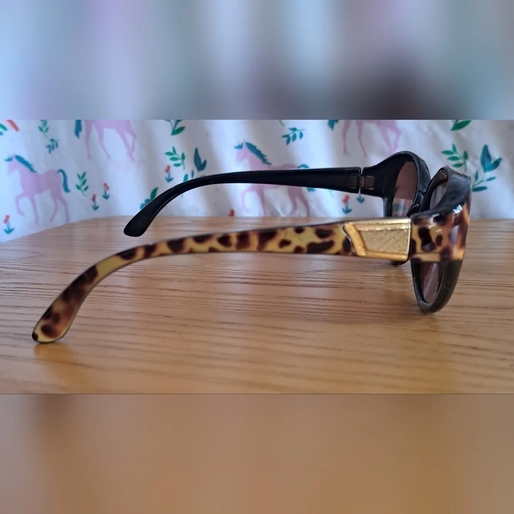 EUC Ellegi Mocha Tortoise Shell Cat Eye Neutral Glasses Sunglasses Shades Frames